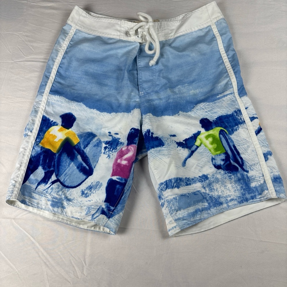 Hollister Surf Print Board Swim Shorts Medium